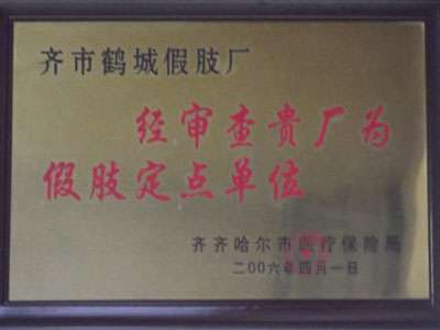 假肢定点单位